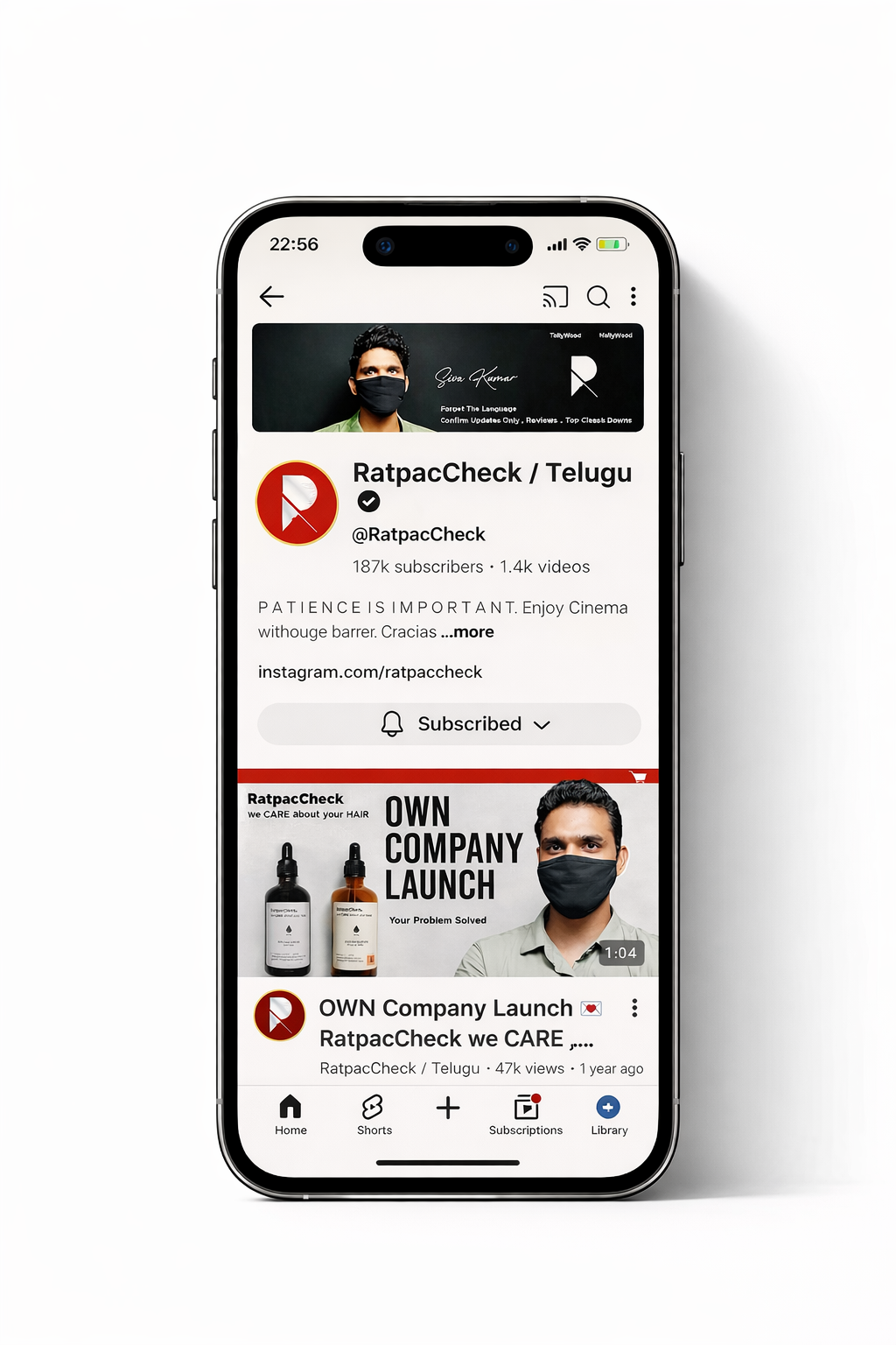 Follow us on YouTube